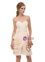 Pink Sweetheart Neck Chiffon Homecoming Dress With Pleats