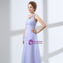 Purple Chiffon One Shoulder Backless With Crystal Prom Dress