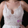 Sexy A-Line White Lace Spaghetti Straps Backless Wedding Dress