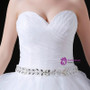 White Tulle Sweetheart Neck Tulle Weddign Dress With Crystal