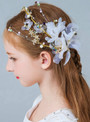 Girl Flower White Princess Pearls Clip Side