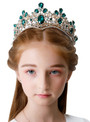 Green Crystal Crown Princess Headband Hair Accessories