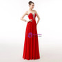 Red Chiffon Sweetheart Neck Pleats Bridesmaid Dress With Beading