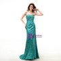 Purple Sequins Mermaid Sweetheartr Neck Prom Dress With Crystal