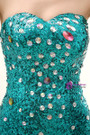 Purple Sequins Mermaid Sweetheartr Neck Prom Dress With Crystal