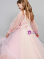 In Stock:Ship in 48 Hours Ready To Ship Pink Tulle Long Sleeve Girl Dress