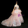 Pink Ball Gown Tulle Applqiues Off The Sholuder Princess Dress