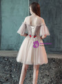 In Stock:Ship in 48 Hours Pink Tulle Appliques Short Homecoming Dress