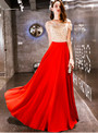 In Stock:Ship in 48 Hours Red Off The Shoulder Sequins Prom Dress