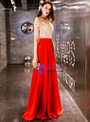 In Stock:Ship in 48 Hours Red Off The Shoulder Sequins Prom Dress