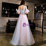In Stock:Ship in 48 Hours Pink Tulle Spaghetti Straps Prom Dress