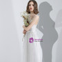 In Stock:Ship in 48 Hours White Tulle Spaghetti Straps Beach Wedding Dress
