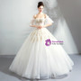 In Stock:Ship in 48 Hours White Tulle Off Ther Shoulder Weddign Dress