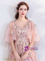 In Stock:Ship in 48 Hours Pink Tulle Embroidery Weddign Dress