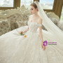 Amazing White Ball Gown Tulle Appliques Off The Shoulder Wedding Dress