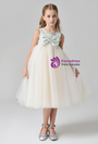 In Stock:Ship in 48 Hours Yellow Tulle High Waist Flower Girl Dress