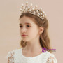 Girl Golden Pearl Crown Crown Hair Accessories