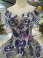 Silver Gray Sequins Cap Sleeve Embroidery Appliques Backless Wedding Dress