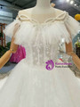 Ball Gown Lace Bateau Corest Backless Beading Wedding Dress With Train