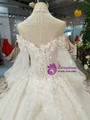 Ball Gown Appliques Off The Shoulder Long Sleeve Wedding Dress With Beading