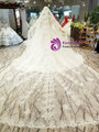 Ball Gown Tulle Appliques Bateau Cap Sleeve Wedding Dress With Beading
