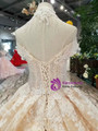 Shop 2019 Long & Short Champagne Ball Gown Lace Appliques Off The Shoulder Wedding Dress With Beading With Factory Price From Kemedress