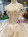 Shop 2019 Long & Short Ivory Ball Gown Tulle Bateau Cap Sleeve Backless Wedding Dress With Beading With Factory Price From Kemedress