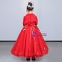 Shop 2019 Long & Short In Stock:Ship in 48 Hours Red Long Sleeve Tulle Lace Flower Girl Dress With Factory Price From Kemedress