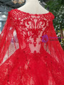 Shop 2019 Long & Short Red Ball Gown Lace Tulle Sequins Bateau See Through Back Wedding Dress With Factory Price From Kemedress