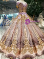Shop 2019 Long & Short Purple Ball Gown Sequins Appliques Gold Sequins Appliques Off The Shoulder Wedding Dress With Factory Price From Kemedress