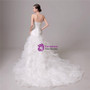 Shop 2019 Long & Short White Mermaid Organza Sweetheart Pleats Wedding Dress With Beading With Factory Price From Kemedress