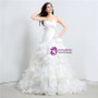 Shop 2019 Long & Short White Mermaid Organza Sweetheart Neck Ruffle Pleats Wedding Dress With Factory Price From Kemedress