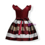 Shop 2019 Long & Short In Stock:Ship in 48 Hours Burgundy Satin V-neck Flower Girl Dress With Factory Price From Kemedress