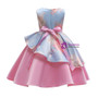 Shop 2019 Long & Short In Stock:Ship in 48 Hours Blue And Pink Satin Flower Girl Dress With Bow With Factory Price From Kemedress