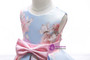 Shop 2019 Long & Short In Stock:Ship in 48 Hours Blue And Pink Satin Flower Girl Dress With Bow With Factory Price From Kemedress