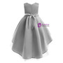 Shop 2019 Long & Short In Stock:Ship in 48 Hours Gray Hi Lo Satin Appliques Princess Dresses With Factory Price From Kemedress