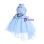 Shop 2019 Long & Short In Stock:Ship in 48 Hours Blue Tulle Lace High Neck Flower Girl Dress With Factory Price From Kemedress