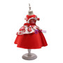 Shop 2019 Long & Short In Stock:Ship in 48 Hours Red Satin Print Christmas Flower Girl Dress With Factory Price From Kemedress