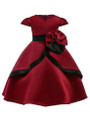 Shop 2019 Long & Short In Stock:Ship in 48 Hours Burgundy Satin Cap Sleeve Flower Girl Dress With Factory Price From Kemedress