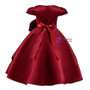 Shop 2019 Long & Short In Stock:Ship in 48 Hours Burgundy Satin Cap Sleeve Flower Girl Dress With Factory Price From Kemedress
