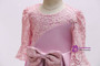 Shop 2019 Long & Short In Stock:Ship in 48 Hours Pink Satin Lace Short Sleeve Flower Girl Dress With Factory Price From Kemedress
