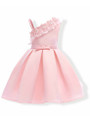 Shop 2019 Long & Short In Stock:Ship in 48 Hours Pink Satin One Shoulder Appliques Girl Dress With Factory Price From Kemedress