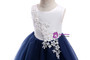 Shop 2019 Long & Short In Stock:Ship in 48 Hours Blue And White Tulle Appliques Girl Dress With Factory Price From Kemedress