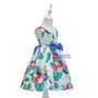Shop 2019 Long & Short In Stock:Ship in 48 Hours Blue Print Little Girl Dress With Bow With Factory Price From Kemedress