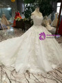 Shop 2019 Long & Short Ivory White Ball Gown Tulle Appliques Off The Shoulder Wedding Dress With Factory Price From Kemedress
