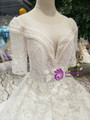 Shop 2019 Long & Short Ivory White Ball Gown Short Sleeve Backless Appliques Beading Wedding Dress With Factory Price From Kemedress