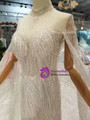 Shop 2019 Long & Short Ivory White Tulle Sequins Sheath High Neck Backless Beading Wedding Dress With Train With Factory Price From Kemedress