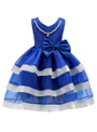 Shop 2019 Long & Short In Stock:Ship in 48 Hours Royal Blue Organza Flower Girl Dress With Bow With Factory Price From Kemedress