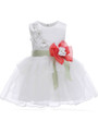 Shop 2019 Long & Short In Stock:Ship in 48 Hours White Organza Flower Girl Dress With Flower With Factory Price From Kemedress
