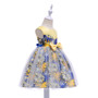 Shop 2019 Long & Short In Stock:Ship in 48 Hours Print Satin Flwoer Girl Dress With Bow With Factory Price From Kemedress